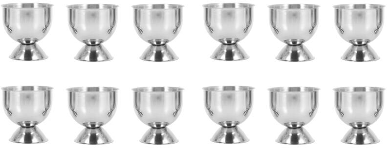 TLILY Stainless Steel Egg Holder Tray Can Be Made of Small Glasses One Wine 12 Sets