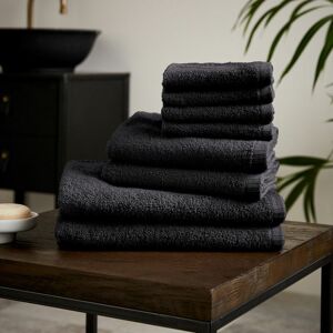 Catherine Lansfield - Quick Dry 100% Cotton 8 Piece Towel Bale, Black