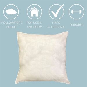 Homespace Direct Cushion Inner Pad Insert Scatter Cushions Anti-Allergy Durable (1, 22x22 (56x56cm)) - White - Kampala Hill