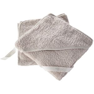 Kinder Valley - 2 Pack Baby Hooded Towel Grey   Swaddle Towel 100% Cotton Super Soft & Luxurious - Grey