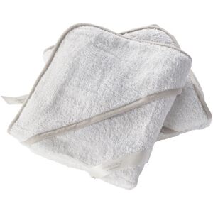 Kinder Valley - 2 Pack Baby Hooded Towel White   Swaddle Towel 100% Cotton Super Soft & Luxurious - White