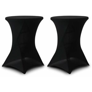 Sweeek - Set of 2 table covers Ø80cm, polyester, black - Black