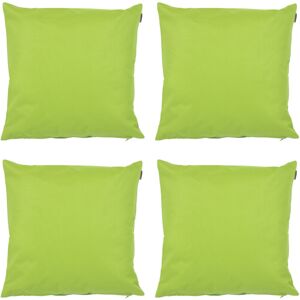 VEEVA 4 Pack Outdoor Cushion - 43cm x 43cm - Ready Fibre Filled, Water Resistant - Decorative Scatter Cushions for Garden Chair