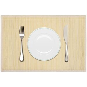 Berkfield Home - 6 Bamboo Placemats 30 x 45 cm Natural