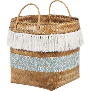 Beliani - Basket Bamboo with Handles 42 cm Home Storage Rustic Pattern Natural Mesuji - Natural