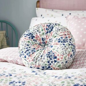 Cath Kidston - Bluebells Luxurious Velvet Round Filled Cushion - Blue