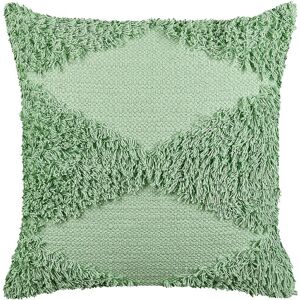 Beliani - Cotton Scatter Cushion Geometric Pattern 45 x 45 cm Green Rhoeo - Green