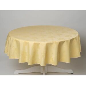 Homespace Direct - Damask Rose Tablecloth 70 Rectangle For Dining Table Easycare - Lemon