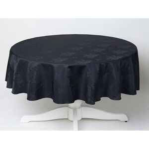 Homespace Direct - Damask Rose Tablecloth 70 Rectangle For Dining Table Easycare - Black