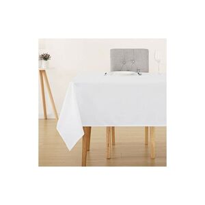 DECONOVO Christmas Decorations Home Decorative Oxford Wipeable Tablecloth Rectangle Water Resistant Tablecloth for Coffee Tables 130x220cm(51x87in) White