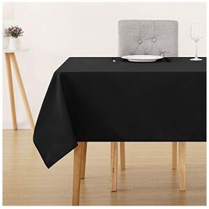 Halloween Decorations Oxford Wipeable Tablecloth Rectangle Water Resistant Table Cloth for Party 132x229cm(52x90in) Black - Black - Deconovo