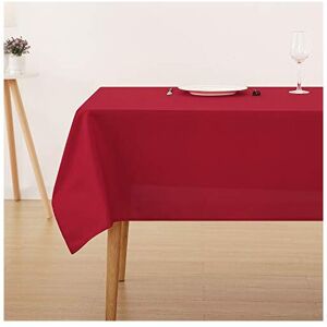 Christmas Decorations Oxford Wipeable Tablecloth Rectangle Water Resistant Tablecloth for Christmas 130x220cm Red - Red - Deconovo