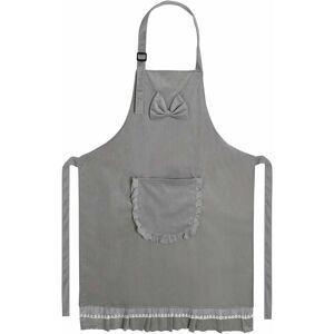 DENUOTOP Women's 2-Layer Cotton Cooking Apron with Adjustable Neck Strap and Large Pocket Personalized Apron for Barbecue Cooking Cleaning Workshop Bar, b