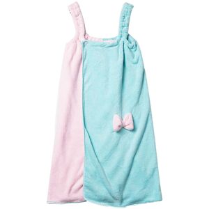 PESCE Double color-block bow tube top bath skirt suspender bath skirt Women's Bath/Shower Wrap Towel Dress light blue + pink