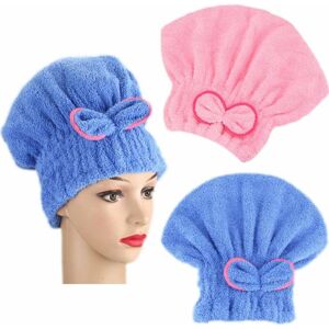 HÉLOISE Dry Hair Hat, 2 Pieces Drying Bath Hat Shower Head Bath and Spa Towel Bath Cap Dry Turban Quick Drying Cap Absorbent Hair Towel for Kids