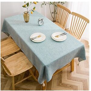 Groofoo - Floral Pattern Polyester Jacquard Tablecloth, Spill-Proof and Wrinkle-Proof Soft for Kitchen Table Decoration Tablecloth - Light Blue/