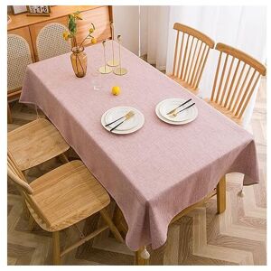 Groofoo - Floral Pattern Polyester Jacquard Tablecloth, Spill-Proof and Wrinkle-Proof Soft for Kitchen Table Decoration Tablecloth - Pink /90x150