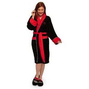 Groovy - Friends Ladies Central Perk Black & Red Bathrobe - Black