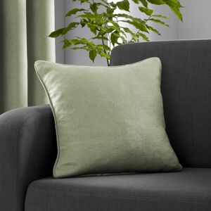 Strata Woven Piped Filled Cushion, Green, 43 x 43 Cm - Fusion