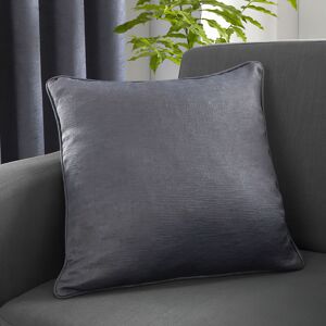 Strata Woven Piped Filled Cushion, Charcoal, 43 x 43 Cm - Fusion