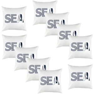 Gardenista - Outdoor Printed Cushions for Garden Decoration, Water Resistant Polyester Removable Covers with Hollowfibre Filled Back Cushion - Marina