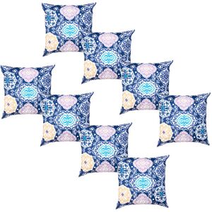 Gardenista - Outdoor Flowers Printed Cushions for Garden Decoration, Water Resistant Polyester Removable Covers with Hollowfibre Filled Back Cushion