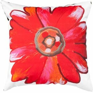 Gardenista - Outdoor Scatter Cushions, Ready Filled Printed Pillows 45x45cm, Soft Square Pillows for Garden Decoration - Daisy Red