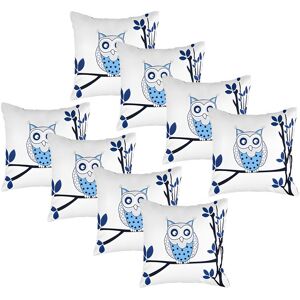 Gardenista - Outdoor Owls Printed Cushions for Garden Decoration, Water Resistant Polyester Removable Covers with Hollowfibre Filled Back Cushion