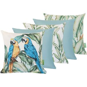 GARDENISTA Outdoor Printed Throw Pillow Covers for Garden Sofa Chairs, Soft Water-Resistant Decorative Polyester Scatter Cushion Covers with Removable Hidden