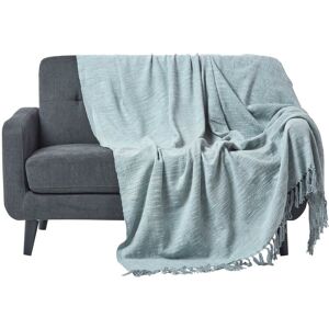 Homescapes - Nirvana Slub Cotton Grey Throw, 255 x 360 cm - Grey