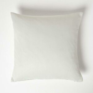 Homescapes - Ivory Herringbone Chevron Cushion Cover - Natural