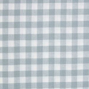 HOMESCAPES Pure Cotton Gingham Check Blue Fabric 150cm Wide - Blue