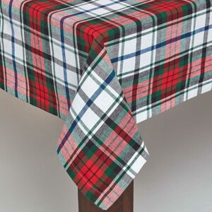 HOMESCAPES Red Macduff Tartan Christmas Tablecloth 140 x 180 cm - Red