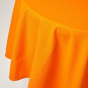 Homescapes - Orange Cotton Round Tablecloth 180 cm - Orange