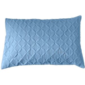 Homescapes - Ultrasonic Blue Quilted Embossed Cushion Cover, 50 x 75 cm - Blue - Blue