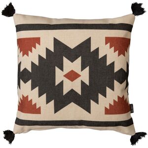 4 Pack Indoor and Outdoor Cushion - 43cm x 43cm - Aztec Terracotta, Ready Fibre Filled, Water Resistant - Decorative Scatter Cushions for Garden