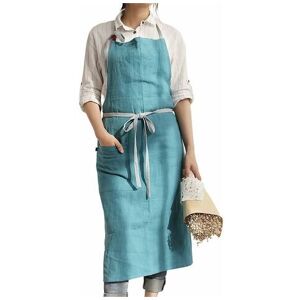 LUNE Kitchen Apron for Women and Men Linen Cooking Aprons with Pocket