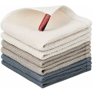 Rose - Kitchen Towels Woven Kitchen Towels 12x12 Inch Kitchen Towels 3 Colors - 6 Pieces