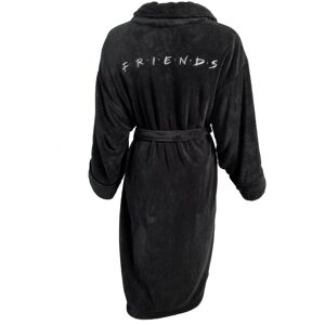 Groovy - Ladies Women's Bathrobe Night Gown Robe Friends tv Show Logo Official Merchandise Black - Black