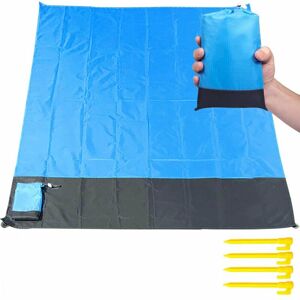 Langray - Waterproof Picnic Blanket Ceiling Ceiling Sand Portable Sand Mat for Beach, Picnic, Camping, Travel, Outdoor Events (Blue: 200x210cm)