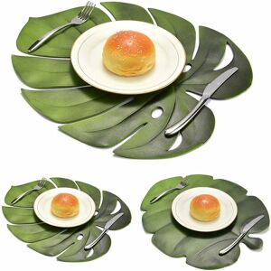 Leaf Placemats, Green Placemats Banana Leaf Placemats Palm Leaf Placemats Table Leaf Banana Leaf Decor,1-DENUOTOP