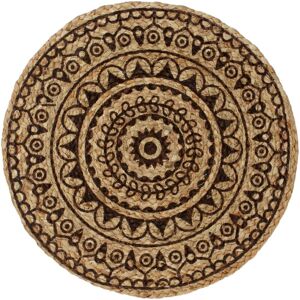 Berkfield Home - Mayfair Placemats 6 pcs Dark Brown 38 cm Round Jute