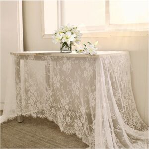 Denuotop - Rectangular lace tablecloth - 150 x 300 cm, white