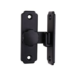 Door Latch, Barn Door Latch, 90 Degree Latch Buckle, Sliding Latch Latch, Suitable for Barn Cage Door and Window (Black, Size: 81.5 x 45mm) Denuotop