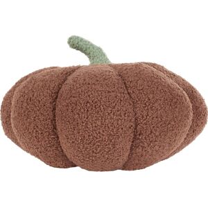 Beliani - Plush Pumpkin Boucle Cushion Throw Pillow Halloween Decor ⌀ 28 cm Brown Munchkin - Brown