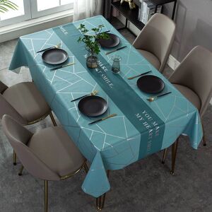 Groofoo - Rectangular Stain-Proof Tablecloth Rectangular pu Oilcloth Tablecloth Retro Printed Waterproof Tablecloth for Dining Table Picnic Party