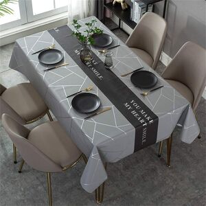 Groofoo - Rectangular Stain-Proof Tablecloth Rectangular pu Oilcloth Tablecloth Retro Printed Waterproof Tablecloth for Dining Table Picnic Party