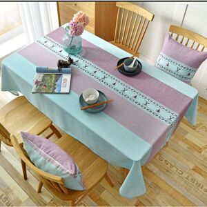 GROOFOO Rectangular Table Cloth Stain Proof Cotton and Linen Rectangular Kitchen Table Cloth Washable Tablecloths for Kitchen Linen Table Cover for