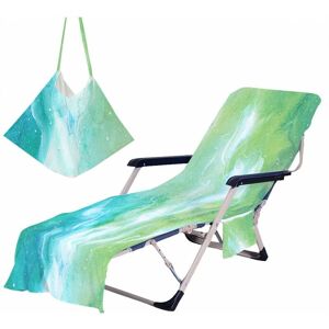 Rhafayre - Beach Chair Cover Microfiber Beach Towel with Side Pocket, Beach Lounger Cover for Summer Sunbathing, Vacation, Garden (75x210cm, C18)