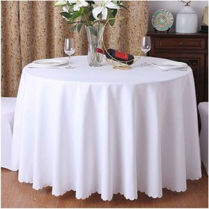 Rhafayre - Round Tablecloth Home hotel White Banquet Table Skirt 160cm diameter